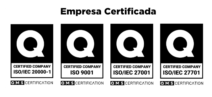 Certificações ISO/IEC 20000-1, ISO 9001, ISO/IEC 27001 e ISO/IEC 27701